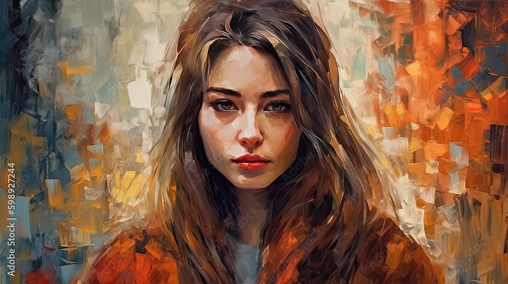 The Emotion and Expression of a Beautiful Girl: A Realistic Illustration Generated by AI The Emotion and Expression of a Beautiful Girl: A Realistic Illustration Generated by AI