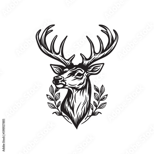 deer logo on white background