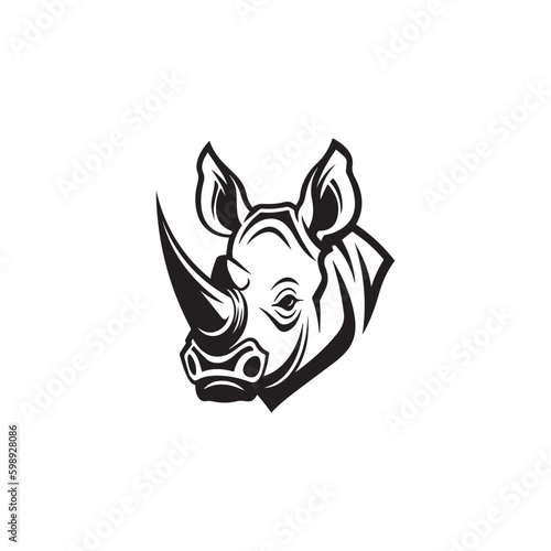 rhino logo on white background