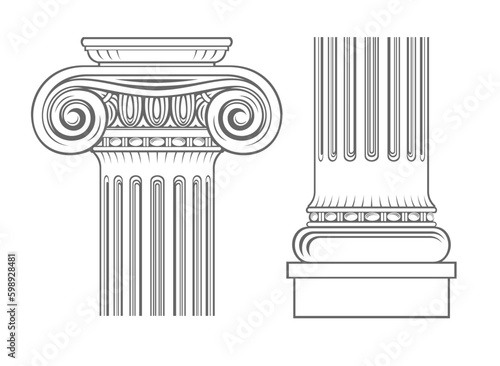 Capital of a medieval cathedral Ionic column