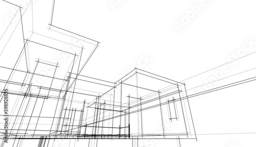 sketch of house