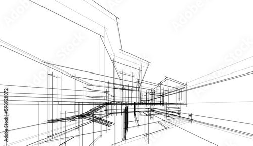 abstract sketch of the house