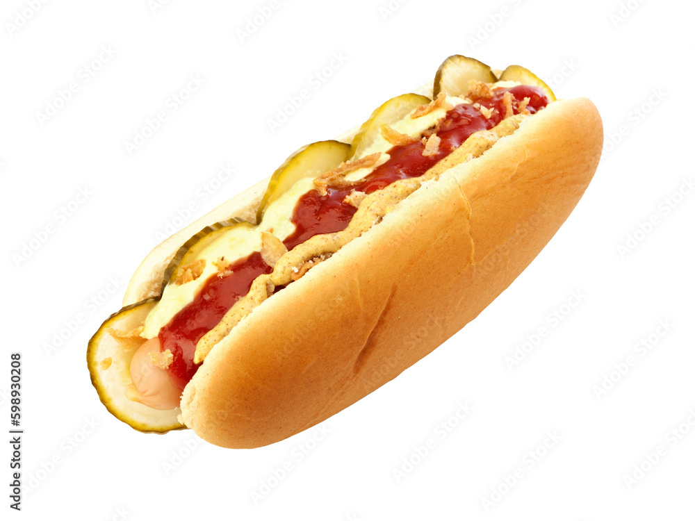 Hot Dog isolated on transparent background Hot Dog isolated on transparent background
