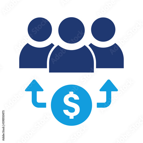 business dividend icon sign vector design