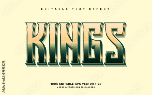 Kings royal editable text effect template