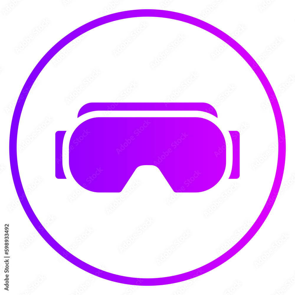 virtual reality glasses gradient icon virtual reality glasses gradient icon