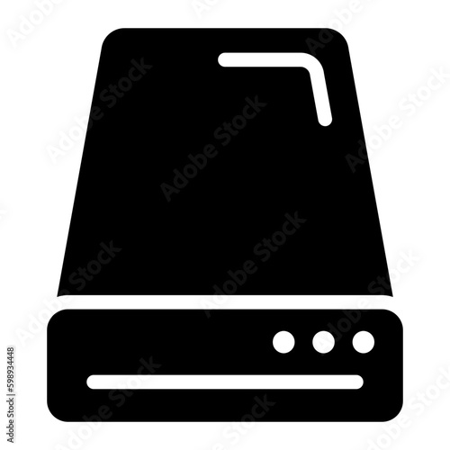 hard disk drive glyph icon