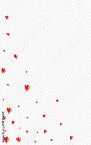 Pink Heart Vector White Backgound. Birthday