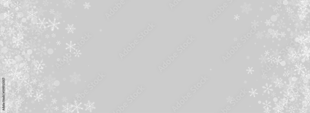 Silver Snow Vector Panoramic Grey Background. Silver Snow Vector Panoramic Grey Background.