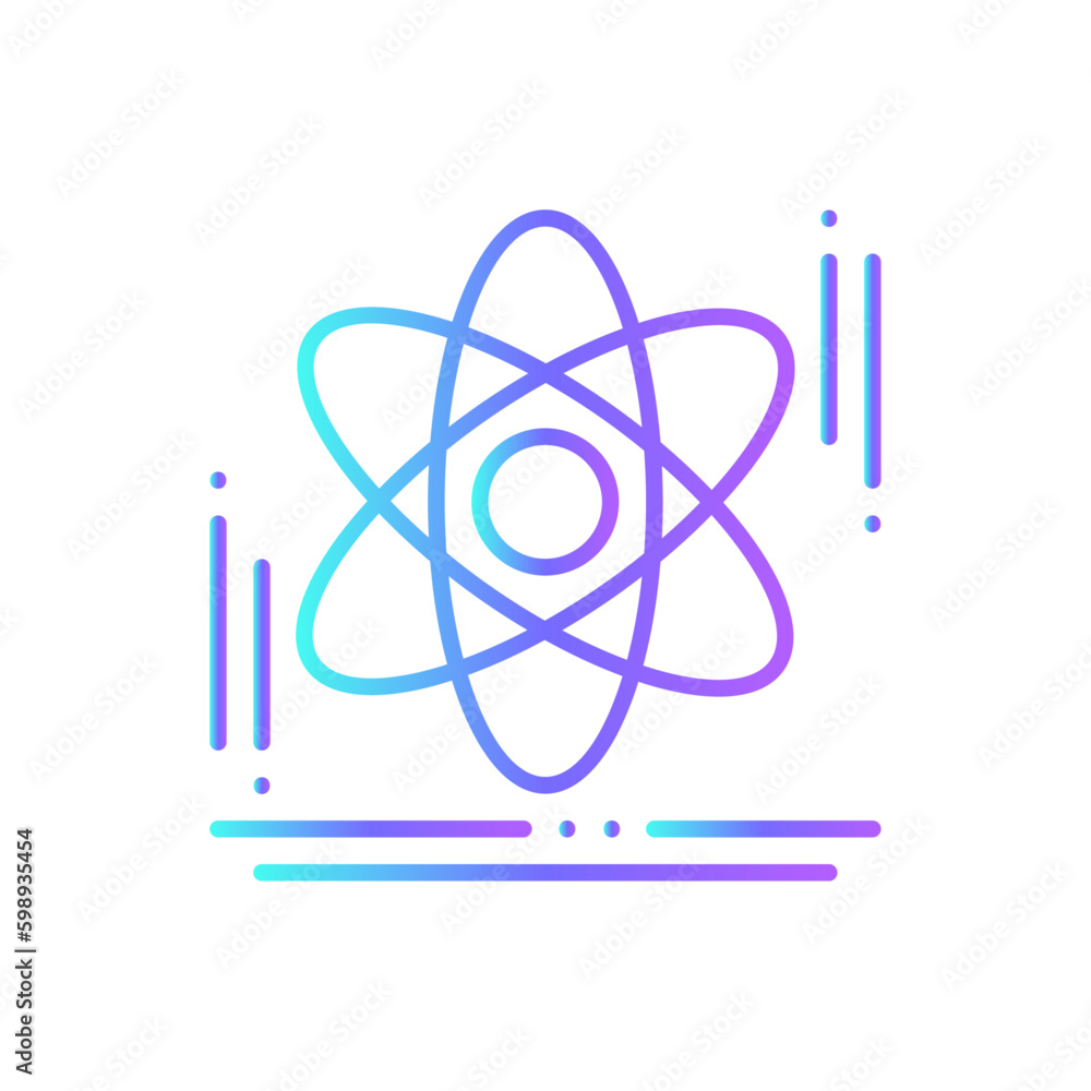 Science Education icon with blue duotone style. chemistry, molecule, chemical, dna, scientific, atom, experiment. Vector illustration Science Education icon with blue duotone style. chemistry, molecule, chemical, dna, scientific, atom, experiment. Vector illustration