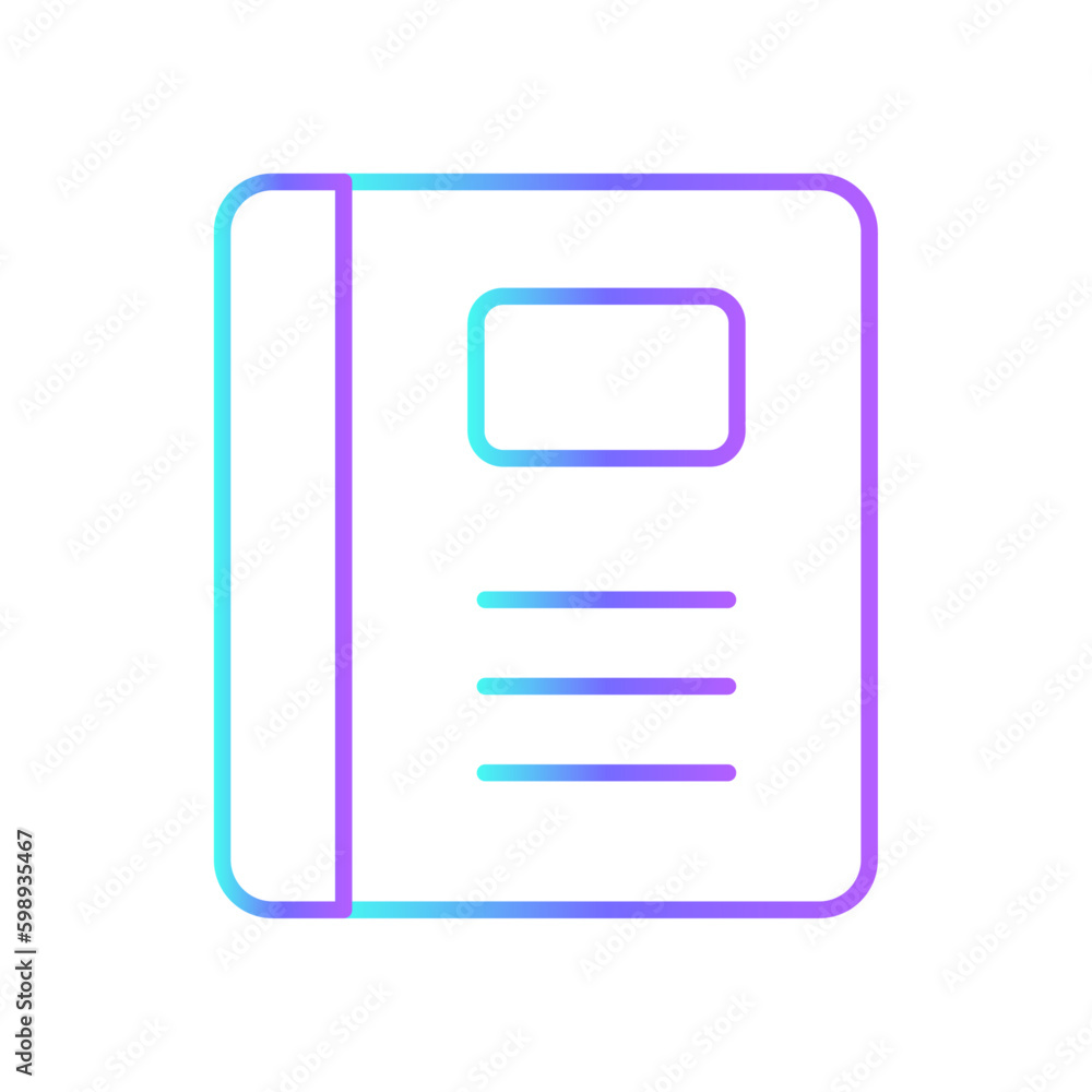 Book Education icon with blue duotone style. education, library, literature, textbook, paper, dictionary, knowledge. Vector illustration Book Education icon with blue duotone style. education, library, literature, textbook, paper, dictionary, knowledge. Vector illustration