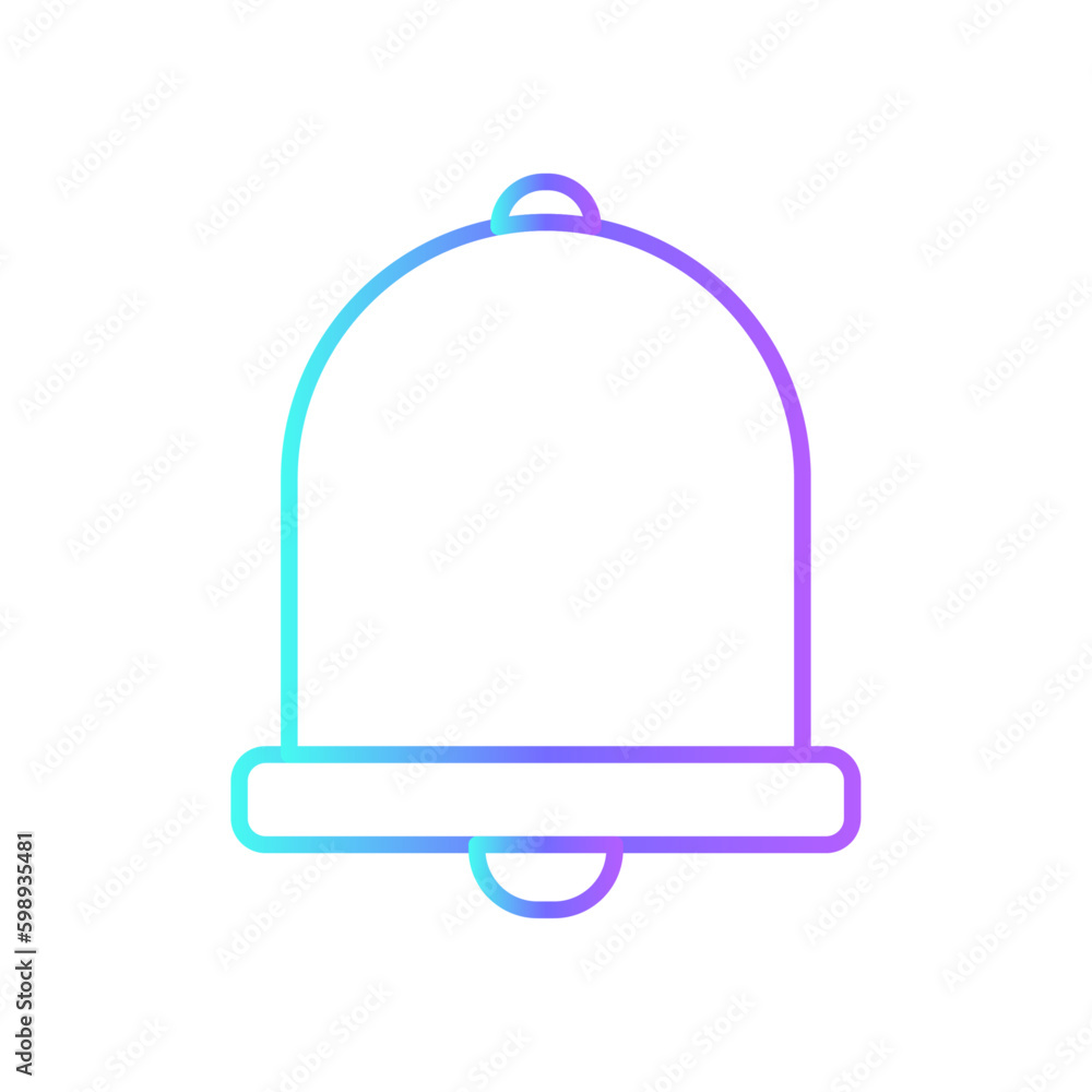 Shool Bell Education icon with blue duotone style. book, school, science, element, study, clock, academic. Vector illustration Shool Bell Education icon with blue duotone style. book, school, science, element, study, clock, academic. Vector illustration