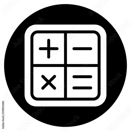 calculator glyph icon