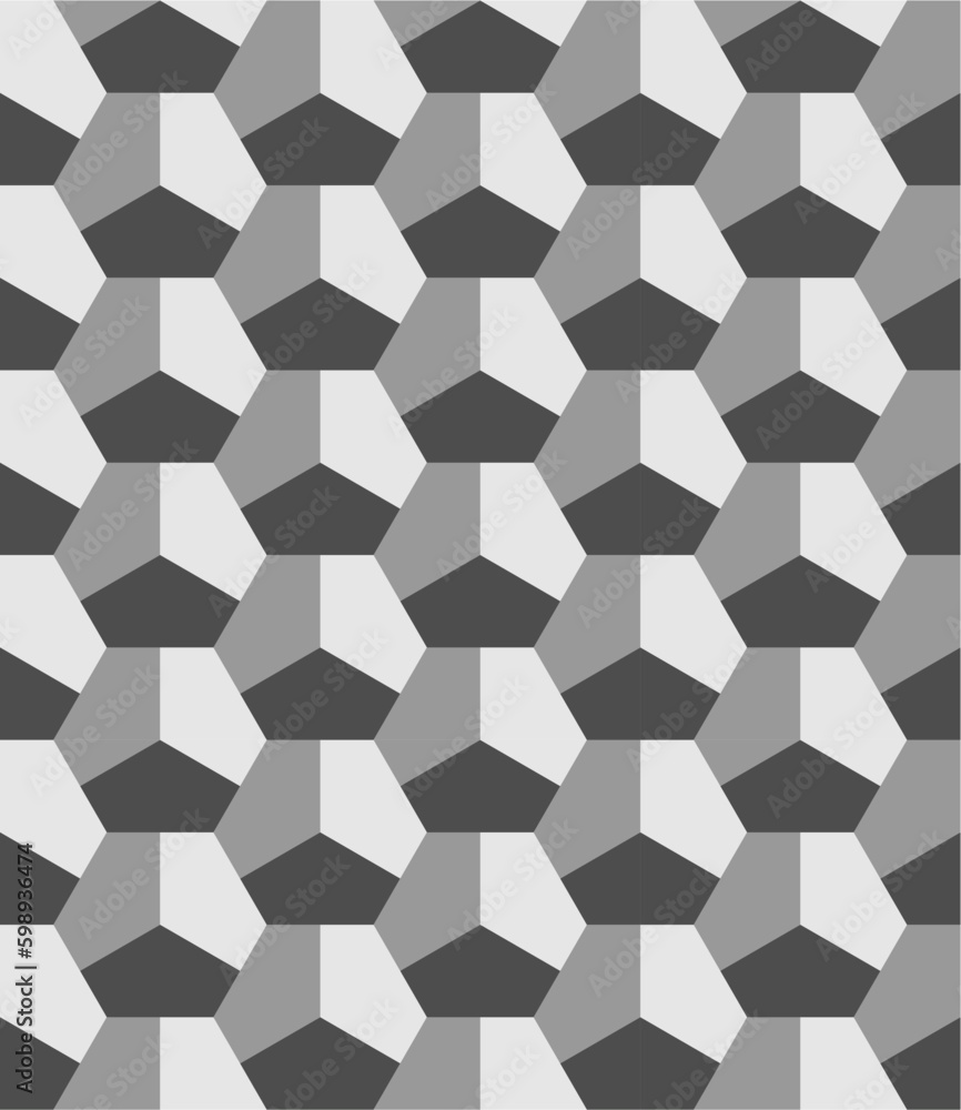 seamless pattern with a 3d view of a hexagon seamless pattern with a 3d view of a hexagon
