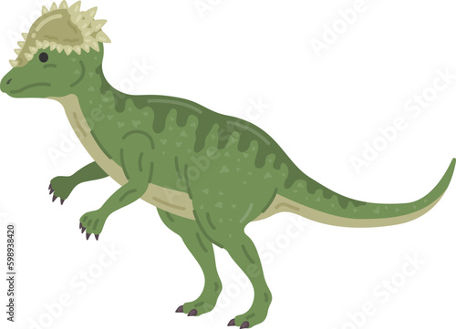 恐竜のパキケファロサウルスのイラスト