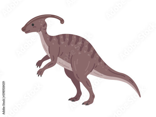 恐竜のパラサウロロフスのイラスト © R-DESIGN