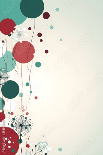 Colorful simple illustration for party, birthday, baby shower, bridal shower, graduation, business event, grand opening, anniversary draft & greetings card template. Generative AI technology.