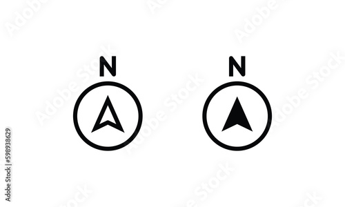 Navigator icon Compass technology, geolocation pointing north east icons button,vector, sign, symbol, logo, illustration, editable stroke, flat design style isolaated on white linear pictogram