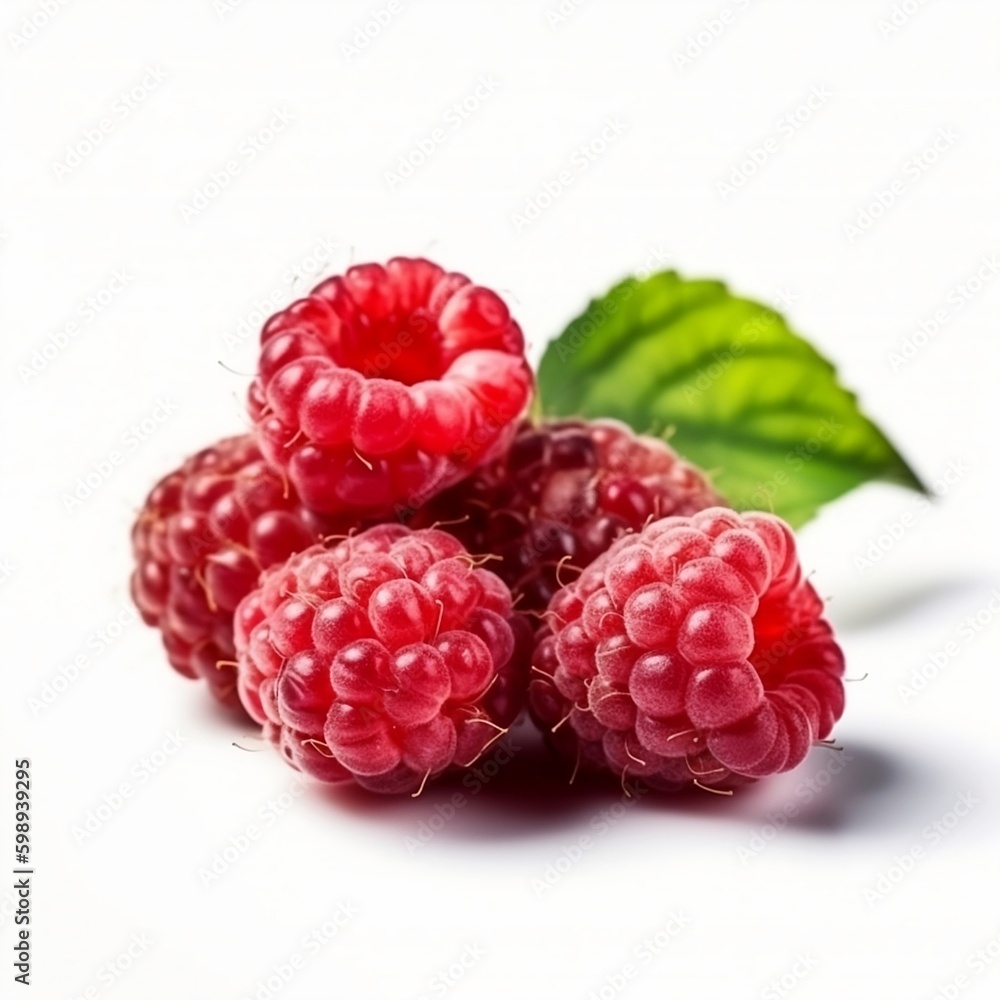 raspberry on white background raspberry on white background