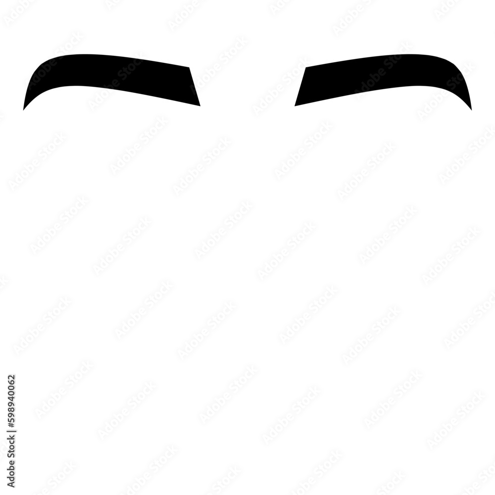 Eyebrow element illustration Eyebrow element illustration