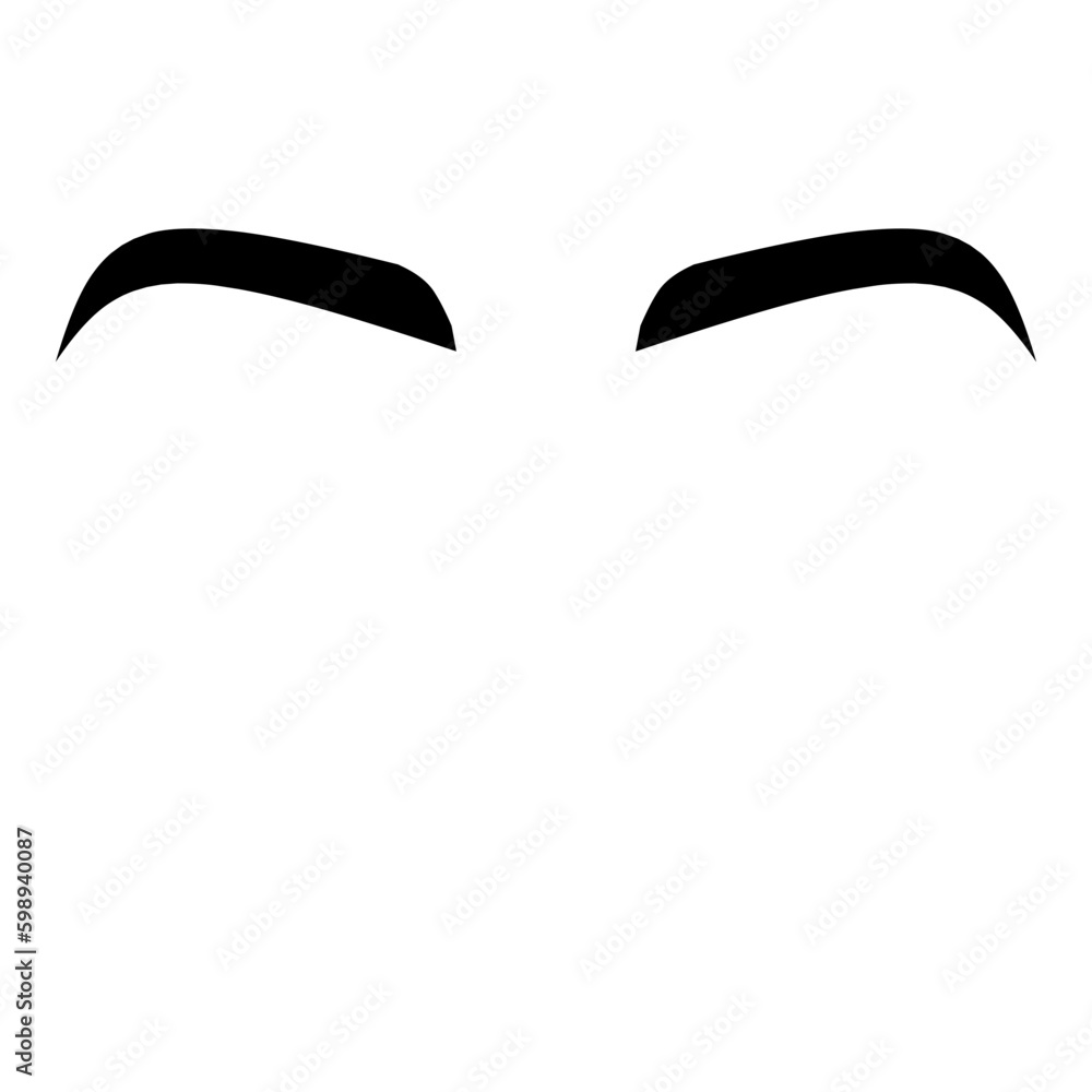 Eyebrow element illustration Eyebrow element illustration