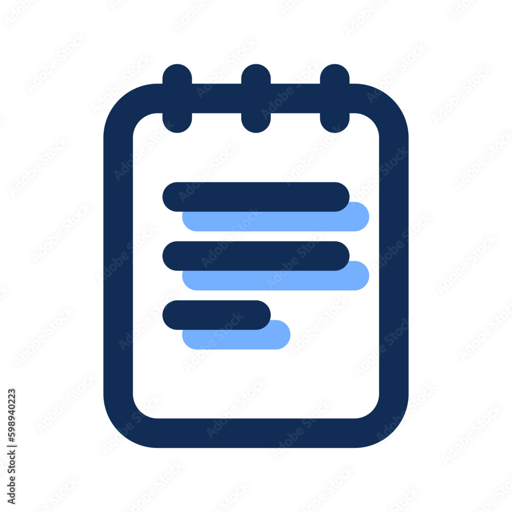notes filled line icon