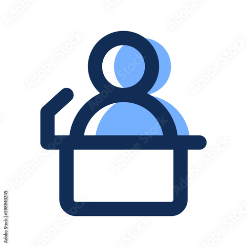 public speaking filled line icon