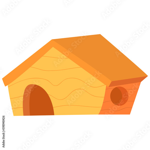 Hamster House cartoon style.Isolated on white background.A house for a pet hamster.
