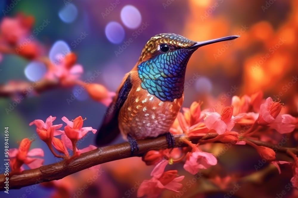 Obraz premium hummingbird on a branch