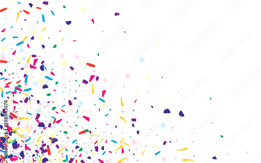 Saturated Polka Celebration Vector White