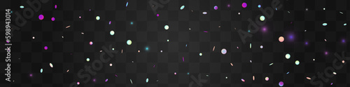 Magic Confetti Top Vector Panoramic Transparent