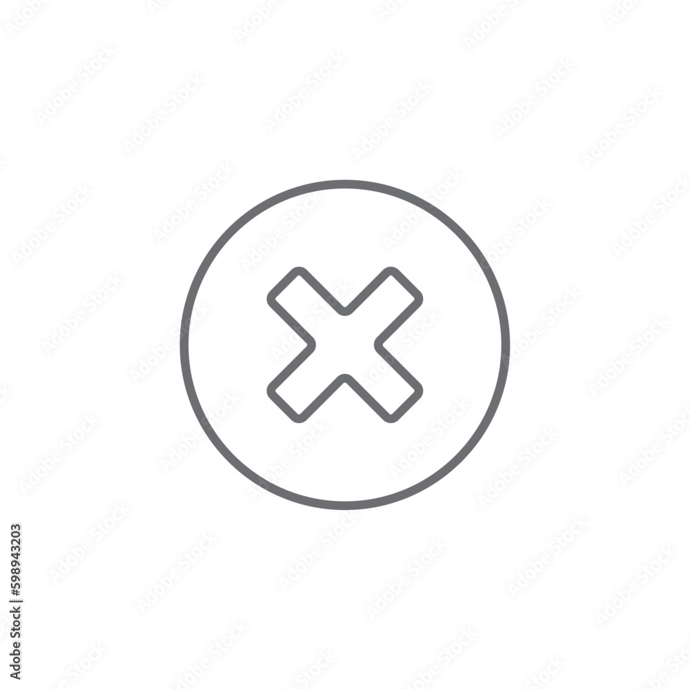 Failed Crisis management icon with black outline style. button, no, warning, failure, bad, negative, problem. Vector illustration Failed Crisis management icon with black outline style. button, no, warning, failure, bad, negative, problem. Vector illustration
