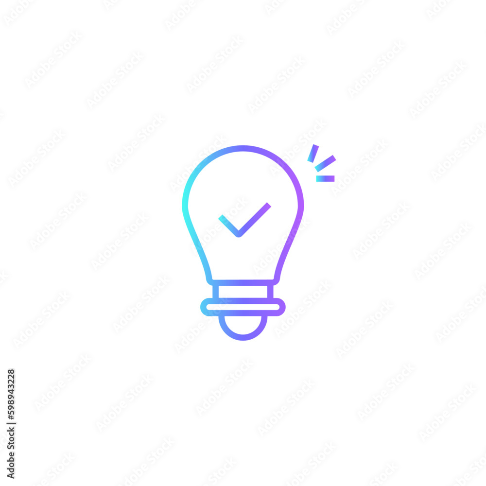 Solution Crisis management icon with blue duotone style. idea, innovation, bulb, creative, lightbulb, lamp, strategy. Vector illustration