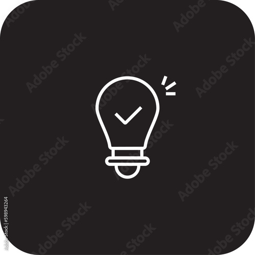 Solution Crisis management icon with black filled line style. idea, innovation, bulb, creative, lightbulb, lamp, strategy. Vector illustration