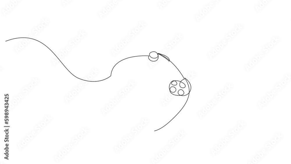 Self drawing animation of continuous single line game controller ...