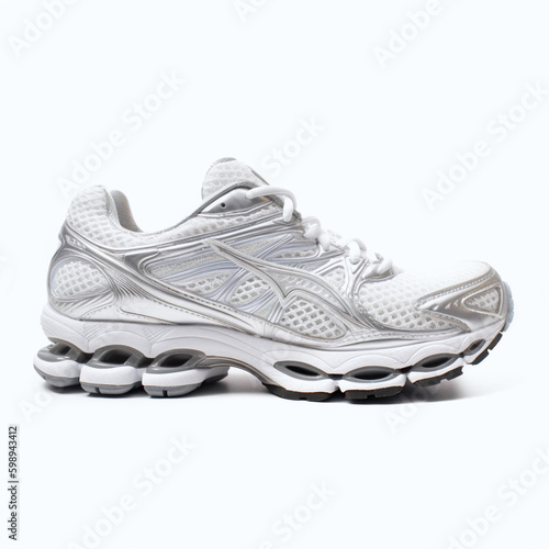 Generic white sports shoe isolated on white background