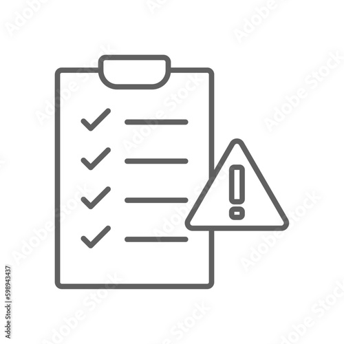 Planing Crisis management icon with black outline style. strategy, team, target, process, goal, solution, schedule. Vector illustration