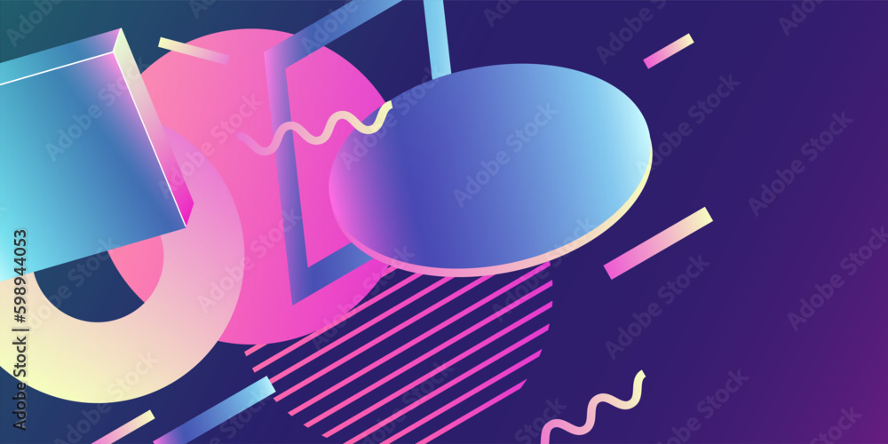 Futuristic abstract gradient bright background with various flying shapes. Zero gravity. Futuristic abstract gradient bright background with various flying shapes. Zero gravity.