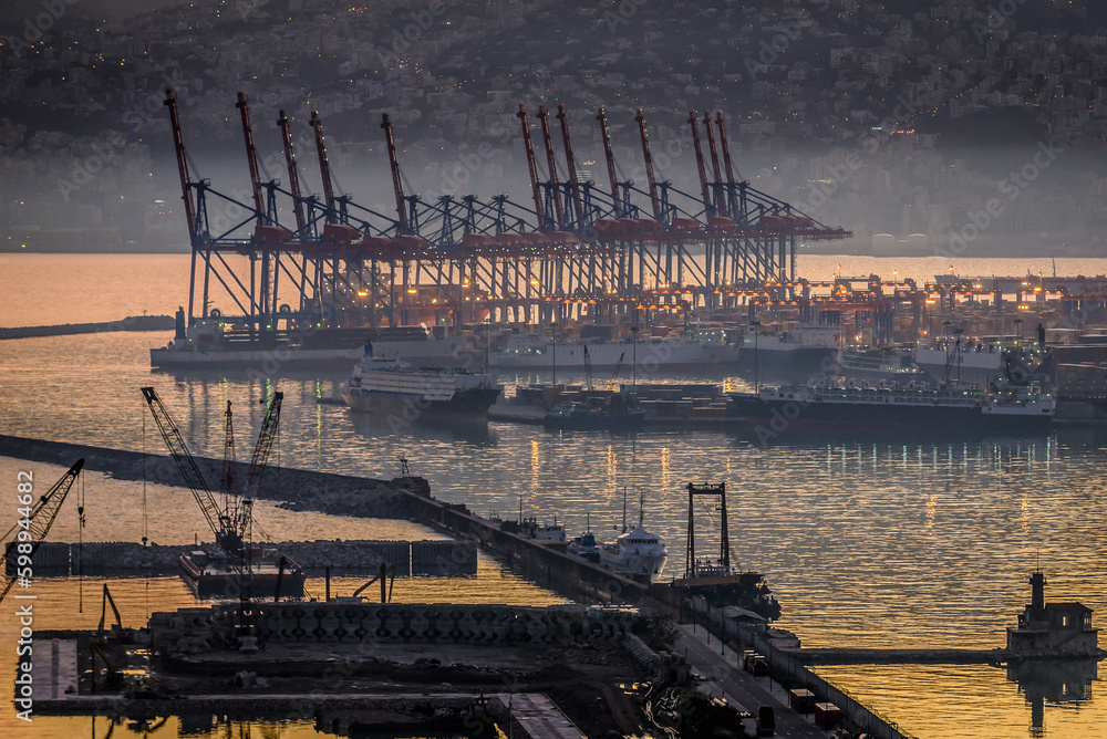 Fototapeta premium View on the port of Beirut, capital of Lebanon
