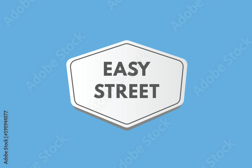 Easy Street text Button. Easy Street Sign Icon Label Sticker Web Buttons
