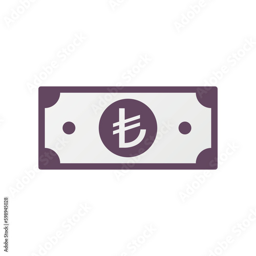 Turkish lira Flat style paper currency design. financial and business element. Turkey Money Symbol.