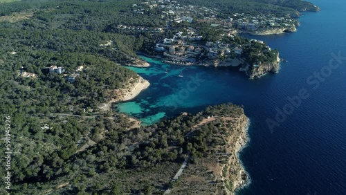Wallpaper Mural Portals Vells aerial view. Beautiful coastal area in Majorca Torontodigital.ca