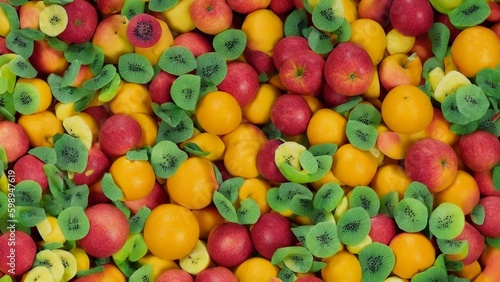 Illustration of Tropical Fruits Motifs