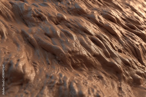 A close-up of a natural surface, such as a rock formation or sand dune, with interesting texture and shape, Generative AI