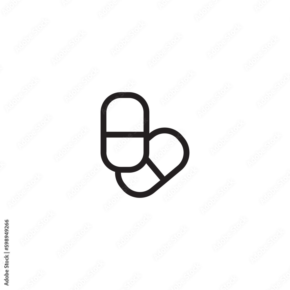 Grass Pet Pills Outline Icon Grass Pet Pills Outline Icon
