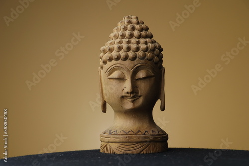 Buddha Statue With Yellow background © Shri