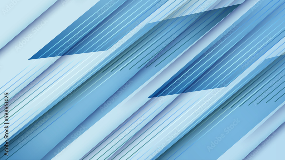 Obraz premium Modern abstract background with diagonal lines or stripes elements and blue color pastel