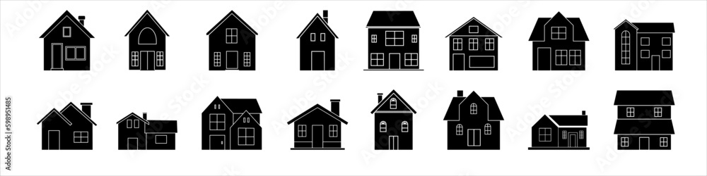 Home icon vector set. House illustration sign collection. Hotel symbol or logo. Home icon vector set. House illustration sign collection. Hotel symbol or logo.