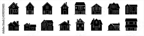 Home icon vector set. House illustration sign collection. Hotel symbol or logo. © Natalia