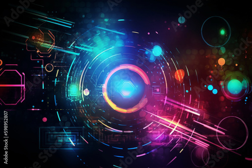 Colorful technology background